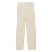 Ines De La Fressange Paris Rak Linnebyxor Beige, Dam