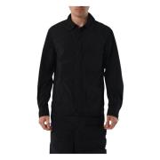 Ten C Nylon Overshirt med Dold Dragkedja Black, Herr