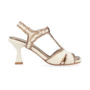 Pons Quintana Ivory Högklackad Sandal Forli Stil Beige, Dam