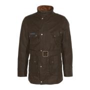 Barbour Slim Waxed Jacket Beech Green, Herr