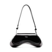 Diesel Glossy Play Crossbody Väska Svart Black, Dam