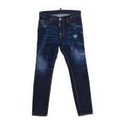 Dsquared2 Ibrahimovic Kollektion Straight Leg Byxor Blue, Herr