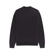 Fred Perry Klassisk Crew Neck Jumper Grå Gray, Herr