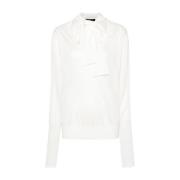 Fabiana Filippi Vit Stickat Dam Ss24 White, Dam