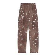 Cortana Silk Printed Byxor Brown, Dam