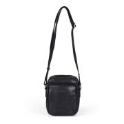 Howard London Svart Läder Crossbody Väska Black, Herr