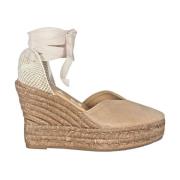 Manebí Vintage Taupe Espadriller Multicolor, Dam