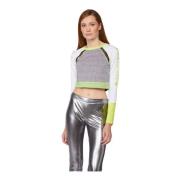 Twinset Färgglad Kortärmad Crop Top Multicolor, Dam