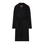 Max Mara Studio Svart Totem Kappor Black, Dam