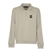 Belstaff Casual Quarter Zip Sweatshirt Gray, Herr