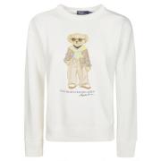 Ralph Lauren Bear Crewneck Sweatshirt Beige, Dam