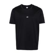 C.p. Company Broderad Logo Jersey T-shirt Blue, Herr