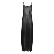 Gestuz Mesh Maxi Klänning Svart Black, Dam