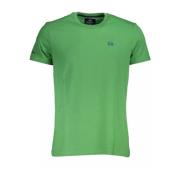 La Martina Grön Bomull T-shirt med Broderat Logotyp Green, Herr