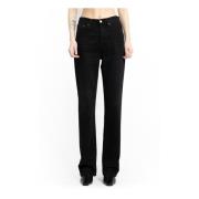 TotêMe Faded Black Classic Cut Denim Jeans Black, Dam