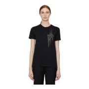 John Richmond Reguljär T-shirt med främre logotyp Black, Dam