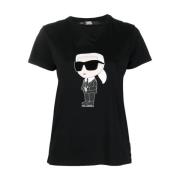 Karl Lagerfeld T-Shirts Black, Dam