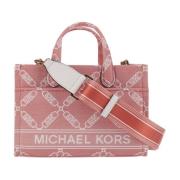 Michael Kors Canvas Logo Väska Röd Vit Multicolor, Dam