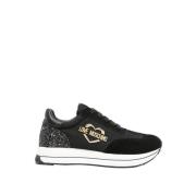 Love Moschino Svarta Sneakers med Guldlogo Black, Dam