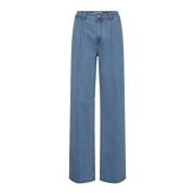 Sofie Schnoor Ljusblå Denim Wide Leg Jeans Blue, Dam