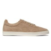 Brunello Cucinelli Sand Beige Läder Sneakers Brown, Herr