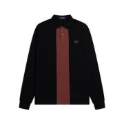 Fred Perry Panelad Långärmad Pikétröja Multicolor, Herr