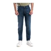 PT Torino Lös Denim Stretchbyxor Blue, Herr