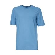 Kired Bomull Crew Neck T-shirt Blue, Herr