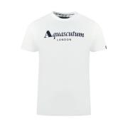 Aquascutum Bomull T-shirt med Union Jack flagga White, Herr