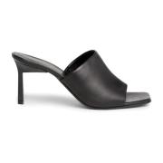 Calvin Klein Läder Sabot Skor Black, Dam