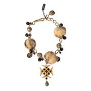 Dolce & Gabbana Svarta Kristaller Lapin Päls Filigran Choker Halsband ...