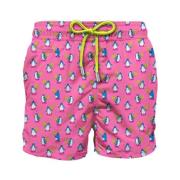 Saint Barth Pingvintryck Badshorts Multicolor, Herr