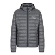 Emporio Armani EA7 Packable Core Identity Hooded Jacka Gray, Herr