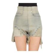 Rick Owens Stiliga Denim Cutoff Shorts Blue, Dam