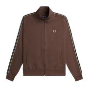 Fred Perry Kontrastbandspårjacka Brown, Herr