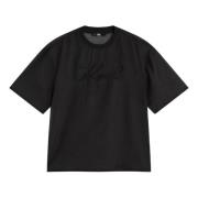 Karl Lagerfeld Signatur Organza T-shirt Black, Dam