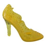 Dolce & Gabbana Gul Kristall Cinderella Pumps Yellow, Dam