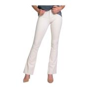 Only Bootcut Jeans Vår/Sommar Kollektion White, Dam