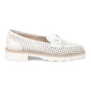 Luca Grossi Vita Moccasiner Perforerat Läder White, Dam