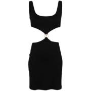 Moschino Svart Metallisk Cut Out Klänning Black, Dam