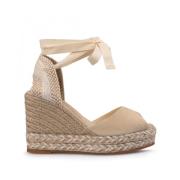 Espadrilles Beige Sandaler för Sommaroutfits Beige, Dam