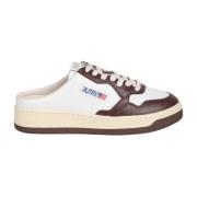 Autry Vita Beige Läder Låga Sneakers White, Dam