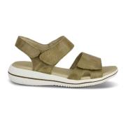 Green Comfort Oliv Sandal med Textilfoder Green, Dam