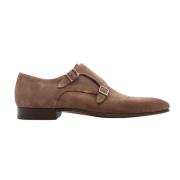 Magnanni Taupe Mocka Dubbel Spänne Sko Brown, Herr