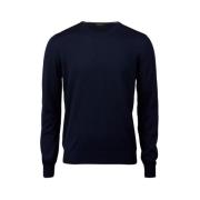 Stenströms Merino Crew Neck Sweater Blue, Herr