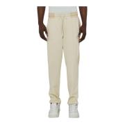 John Richmond Broderad Logo Joggingbyxor med Sidoband Beige, Herr