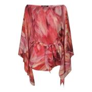 Roberto Cavalli Rosa Skjorta Kollektion Multicolor, Dam