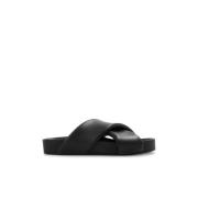 Jil Sander Lädersandaler Black, Herr