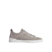 Ermenegildo Zegna Elastisk Kors Triple Stitch Sneakers Gray, Herr