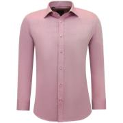 Gentile Bellini Business Plain Oxford Shirt Herr Slim fit Pink, Herr